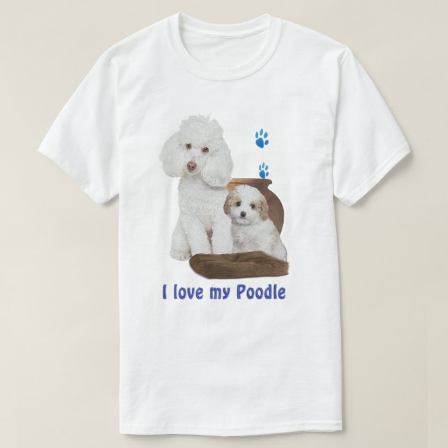 I kärlek mitt Pudel T Shirt (Design framsida)