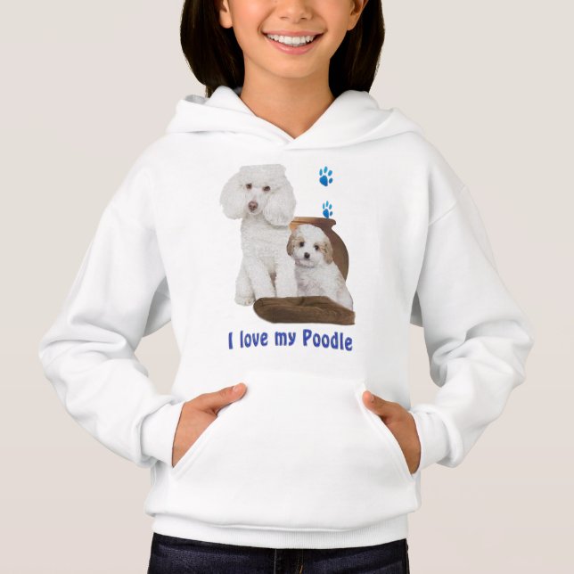I kärlek mitt pudel tee shirt (Framsida)