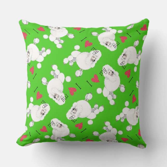 I Kärlek mitt Pudel Utomhuskudde (Framsida)