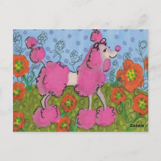 I kärlek mitt pudel vykort (Baksida)