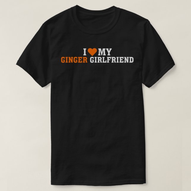 I Kärlek Mitt Rödhårig Girlkompis T Shirt (Design framsida)