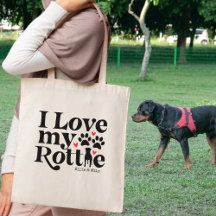 I Kärlek Mitt rottie Rottweiler-Hund anpassade nam