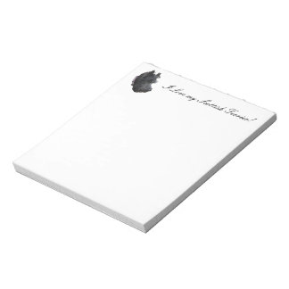 "I kärlek mitt skotska terrier-anteckningsblock" Anteckningsblock