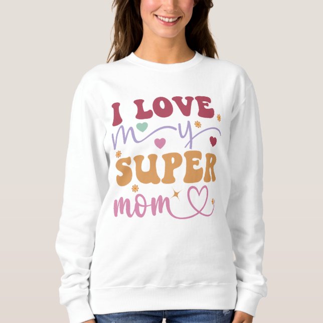 I Kärlek Mitt Toppen Mamma-Mor- T Shirt (Framsida)