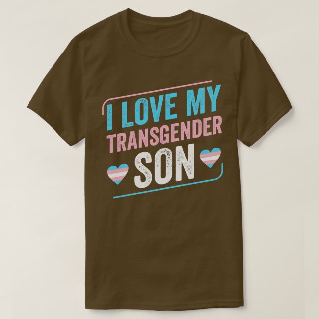I Kärlek mitt Transgender Son Trans Pride Transgen T Shirt (Design framsida)