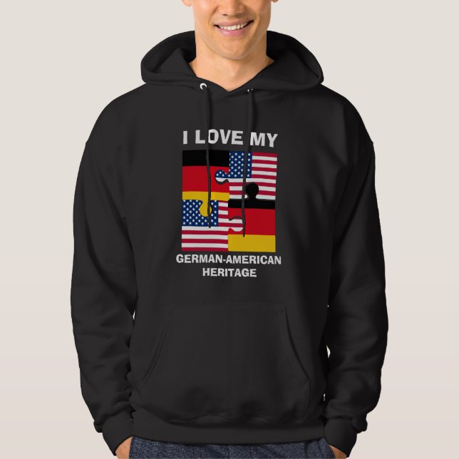I Kärlek Mitt tyska amerikanska arv Hoodie (Framsida)