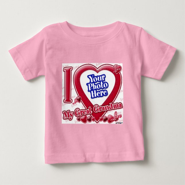 I Kärlek Mitt Underbara mormröda hjärta - foto T Shirt (Framsida)