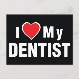 I Kärlek mitt vykort för tandläkare