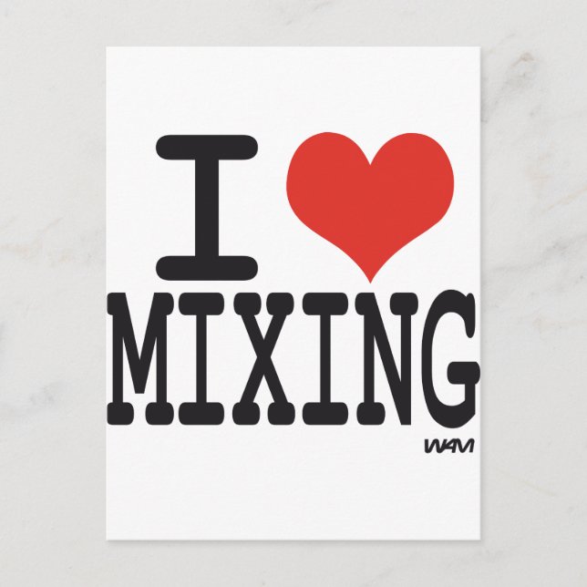 I KÄRLEK MIXING VYKORT (Framsida)
