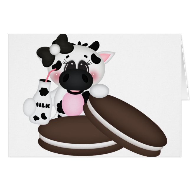 I Kärlek Mjölk Cow Hälsningskort (Framsidan Horizontal)