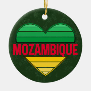 I Kärlek Moçambique, Moçambiques hjärta Julgransprydnad Keramik
