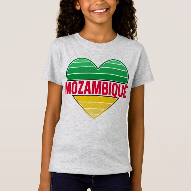 I Kärlek Moçambique, Moçambiques hjärta T Shirt (Framsida)