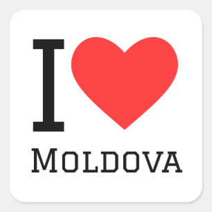 I kärlek-modova-kvadratiska dekal fyrkantigt klistermärke