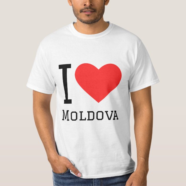 I kärlek-modova-kvadratiska dekal t shirt (Framsida)