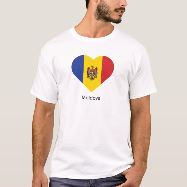 I Kärlek Moldavien T Shirt (Framsida)