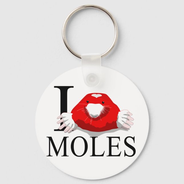 I Kärlek Moles Keychains Nyckelring (Framsida)