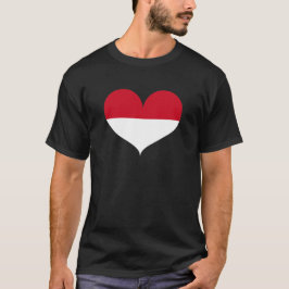 I Kärlek Monaco Flagga T Shirt