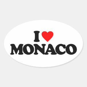 I KÄRLEK MONACO OVALT KLISTERMÄRKE