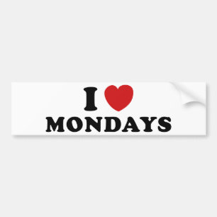 I Kärlek Mondays Bildekal