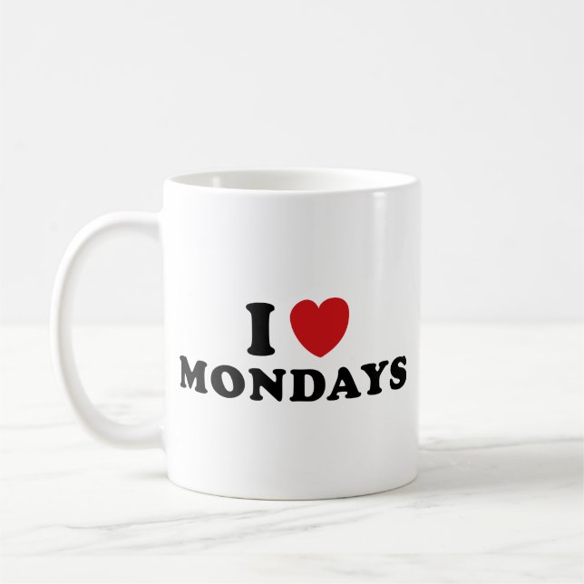 I Kärlek Mondays-kaffe Mugg (Vänster)