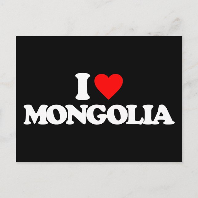 I KÄRLEK MONGOLIA VYKORT (Framsida)