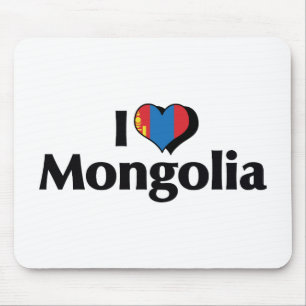 I Kärlek Mongoliet Flagga Musmatta