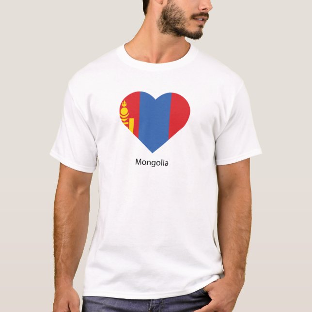 I Kärlek Mongoliet T Shirt (Framsida)