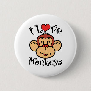 I Kärlek Monkey Knapp