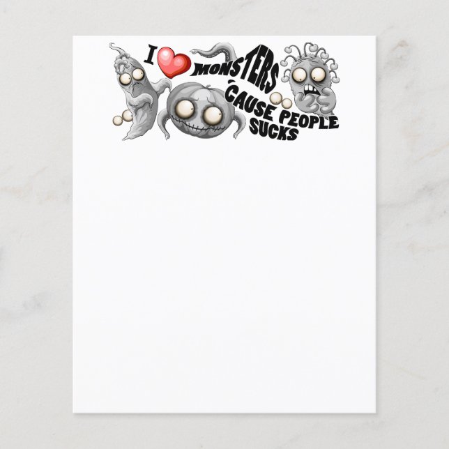 I Kärlek-monster för människor suger (Framsida)