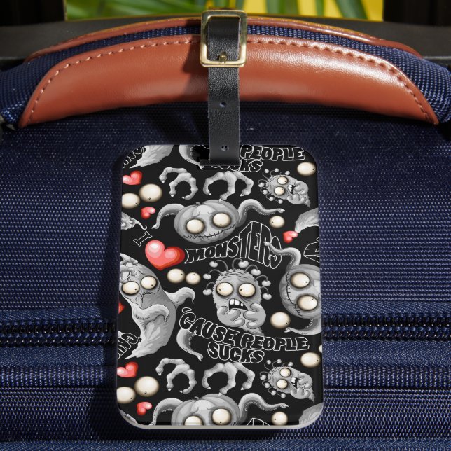 I Kärlek-monster för människor suger Bagagebricka (Framsida Insitu 2)