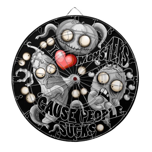 I Kärlek-monster för människor suger Darttavla (Framsidan)
