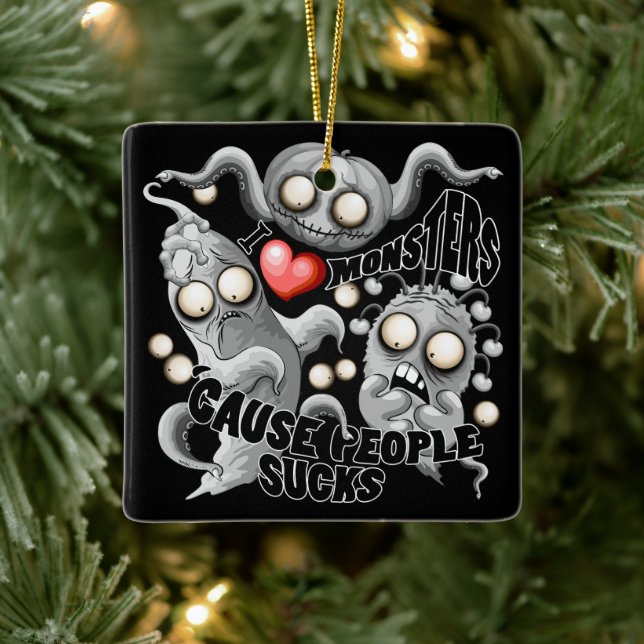 I Kärlek-monster för människor suger Julgransprydnad Keramik (Träd)