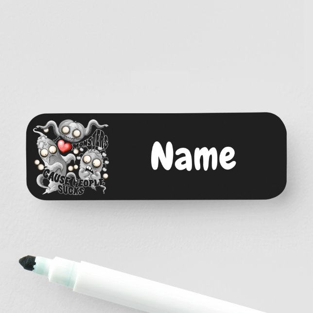 I Kärlek-monster för människor suger Namnbricka (På plats)