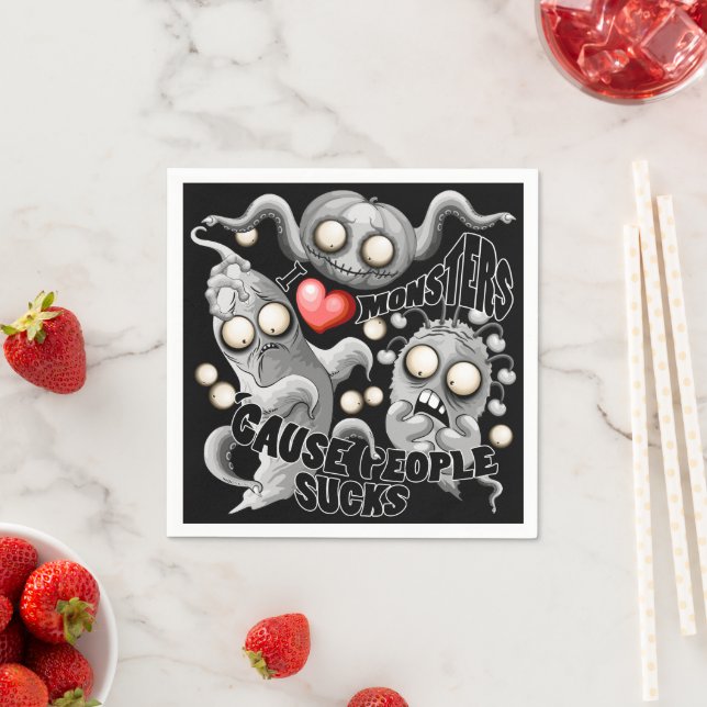 I Kärlek-monster för människor suger Pappersservett (Insitu)