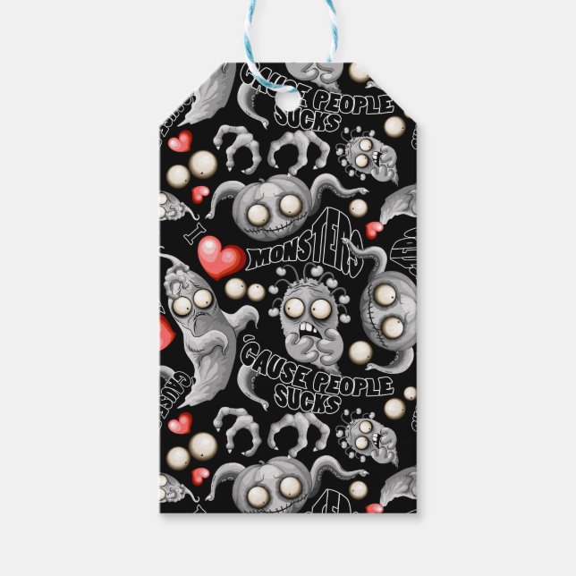 I Kärlek-monster för människor suger Presentetikett (Framsidan)