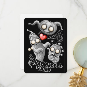 I Kärlek-monster för människor suger Tack Kort