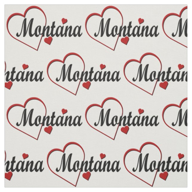 I Kärlek Montana Hearts Tyg (Provkarta)