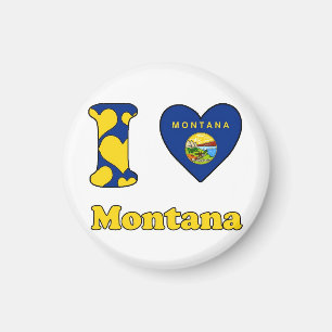 I kärlek Montana Magnet