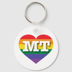 I Kärlek Montana Rainbow Heart Nyckelring