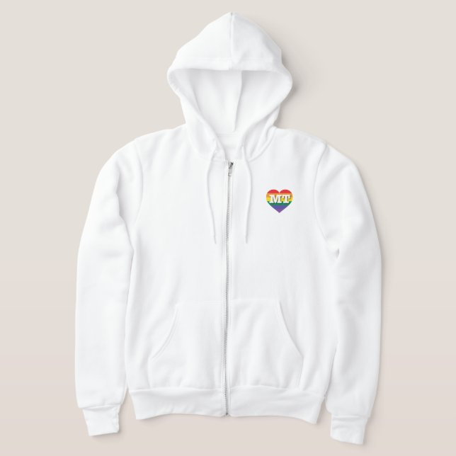 I Kärlek Montana Rainbow Heart T Shirt (Laydown)