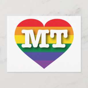 I Kärlek Montana Rainbow Heart Vykort