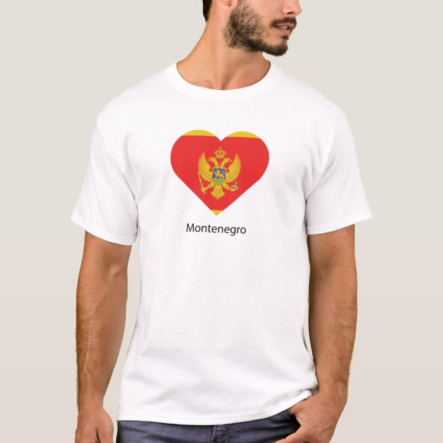 I Kärlek Montenegro T Shirt (Framsida)