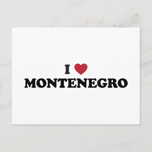 I Kärlek Montenegro Vykort (Framsida)