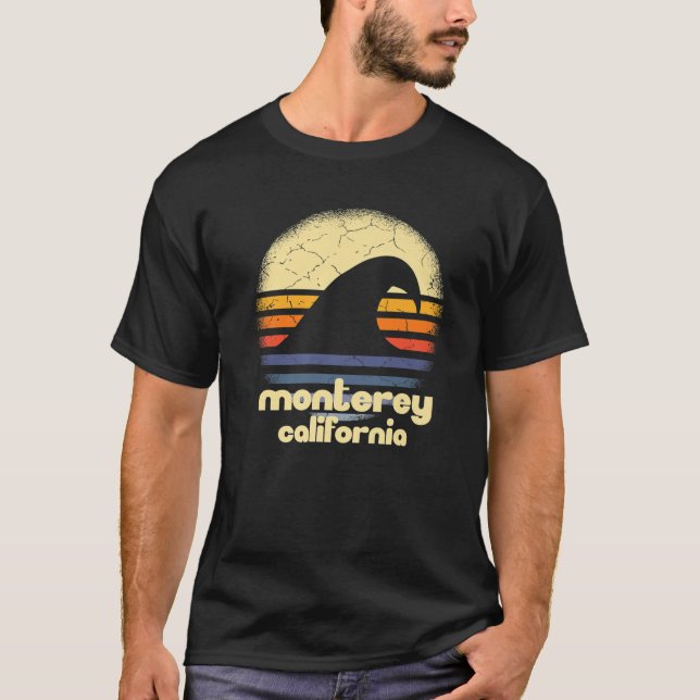 I Kärlek Monterey Beach California Ocean Wave CA T Shirt (Framsida)