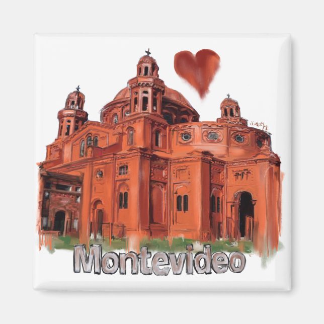I kärlek Montevideo Magnet (Framsidan)