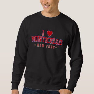 I Kärlek Monticello New York Lång Ärmad Tröja