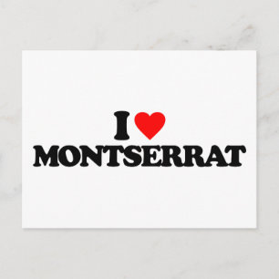 I KÄRLEK MONTSERRAT VYKORT