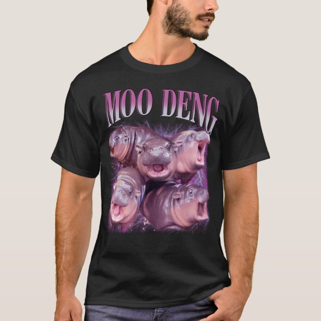I Kärlek Moo Deng Bootleg I kärlek du Bouncy Gris T Shirt (Framsida)