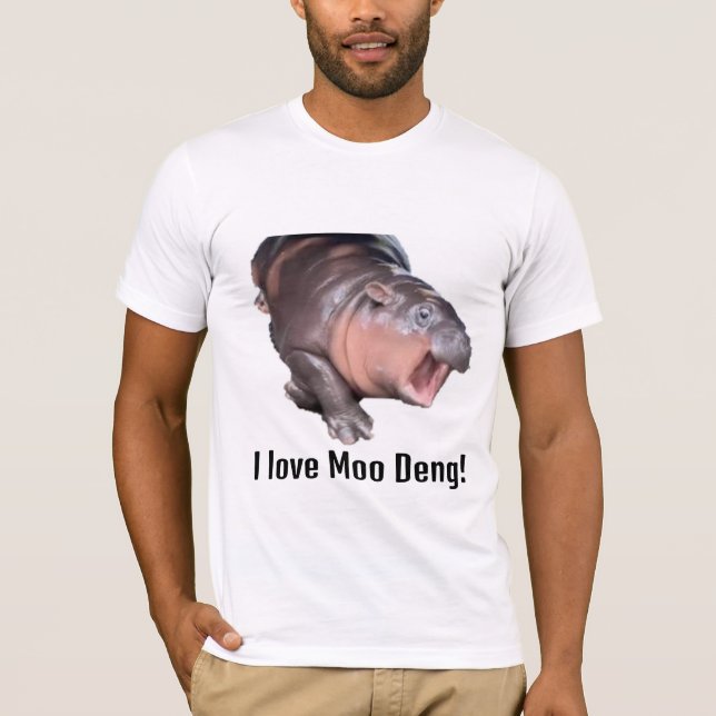 I kärlek Moo Deng Shirt T (Framsida)