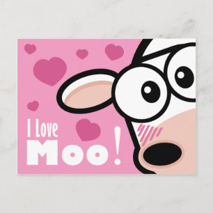 I Kärlek Moo - Valentinvykort Helg Vykort
